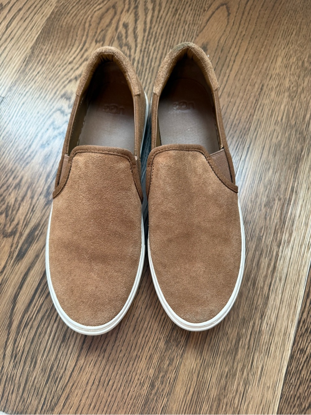 UGG  Suede Slip-On Loafers in Chestnut Brown